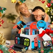 مجموعة إكسسوارات لألعاب Nintendo Switch Grip Caps أغطية حافظة حافظة حافظة شاحن تحكم (23 بوصة 1)