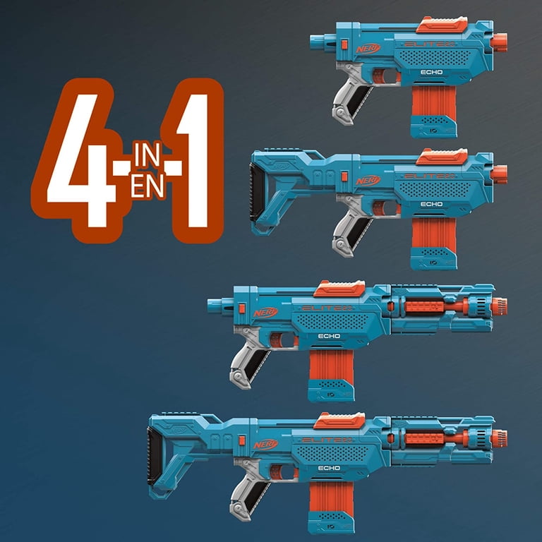 Nerf, Kids Toy Blaster, Echo CS-10 with 24 Darts, Upgradable