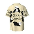thumbnail image 2 of Sigee Panda Doing Yoga Print Men's Shirts Casual Button Down Short Sleeve Summer Beach Shirt Hawaiian Vacation Shirts Tee Shirt-X-Large, 2 of 7
