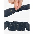 thumbnail image 4 of INSPIRE CHIC Lady Gilding Metallic Shiny Star Neck Scarf Chiffon Skinny Long Hair Band Dark Blue 180x5cm/70.9x2.0 inches(LxW), 4 of 7