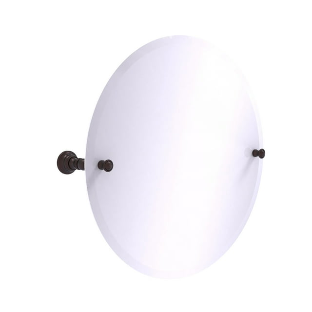 Miroir Rond Inclinable Sans Cadre de la Collection Carolina avec Bord Biseauté