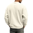 thumbnail image 5 of Halloween Pullover for Men Long Sleeve Cartoon Pumpkin Bat Print Crew Neck Shirts Lightweight Retro Fall Streetwear Costumes Beige 4XL, 5 of 5