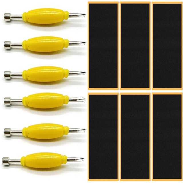 shiyou-12 Pack Ruban de Préhension en Mousse pour Fingerboard - Ruban de Préhension pour Planche à Roulettes - Support Adhésif - Inclut Petit Tournevis - Convient pour Fingerboard Standard Pro - Ensemble Complet