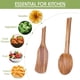 thumbnail image 4 of Juego de utensilios de cocina de madera - Utensilios de madera de bambú antiadherentes de 2 piezas para cocinar - Fácil de limpiar y reutilizable, 4 of 5