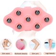 thumbnail image 3 of Masajeador de bola de rodillo portátil rosa de 1 pieza, masajeador corporal con cuentas magnéticas estilo guante para relajación y adelgazamiento, masajeador de mano para masaje muscular y de espalda ER, 3 of 5