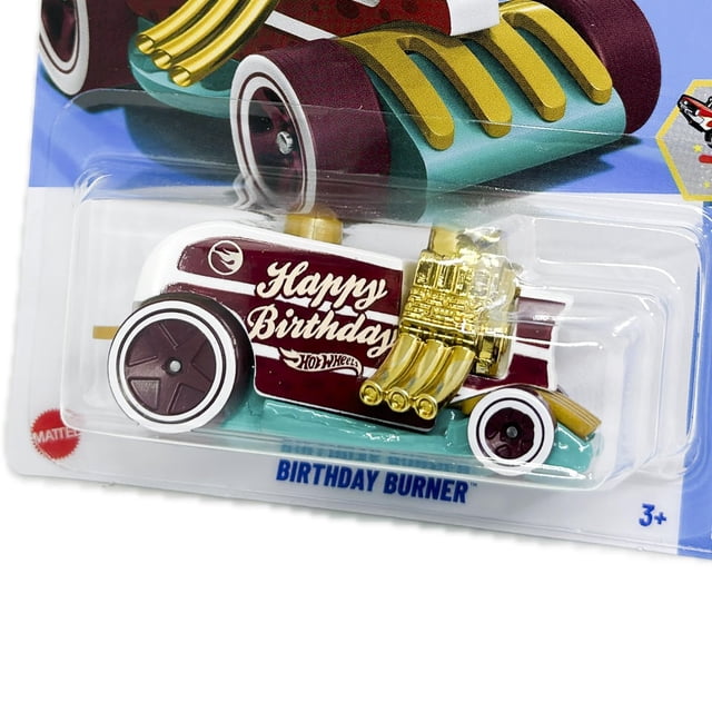 Auto de Metal Fundido Mattel Hot Wheels Birthday Burner Escala 1:64