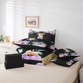 thumbnail image 4 of Erosebridal Initial A to Z Letter Bedding, Monogrammed I Bed in a Bag, Chic Flower Reversible Bed Set, Super Cozy Room Decoration, 7-Piece, 4 of 6