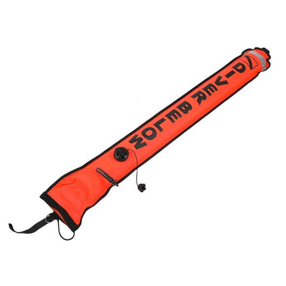 Peahefy Surface Marker Buoy,5FT High Visibility Inflatable Scuba Diving SMB Surface Signal Marker Buoy Accessory, Diving Accessories