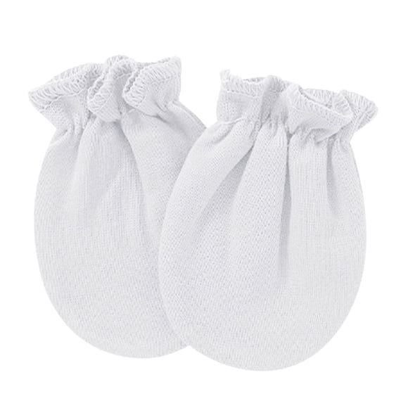 Manoplas para bebés de algodón con banda elástica en la muñeca, antirrayaduras, para niños y niñas de 0 a 6 meses, protección de las manos y complemento de vestuario
