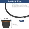thumbnail image 2 of Uxcell 2Pcs 3L275 Classic Wrapped Rubber V-Belt, 27.5"(699mm) Outside Circumference, 3L Profile V Belt 3/8" Width 7/32" Height, 2 of 6