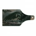 thumbnail image 1 of Fantasy World Cutting Board, Pegasus King Leading in the Dark Ages Imaginary Magic Story Art Print, Decorative Tempered Glass Cutting and Serving Board, Wine Bottle Shape, Black Brown, by Ambesonne, 1 of 1