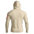 thumbnail image 3 of Zimjoy UPF 50+ Long Sleeve Mens Sun Protection Shirts Fishing Hoodies for Men with Face Mask UV Rash Guard Shirts Beige S, 3 of 5