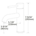 thumbnail image 3 of American Imaginations AI-29485 1 Hole CUPC Approved Lead Free Brass Faucet Set In Chrome Color - Overflow Drain Incl., 3 of 5