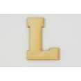 thumbnail image 1 of 1 Pc, 14 Inch X 1/8 Inch Thick Collegiate Font Wood Letters L Easy To Paint Or Decorate For Indoor Use Only, 1 of 2