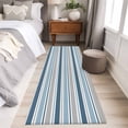 thumbnail image 4 of Runner Rug 2 x 6 Ft, Blue Grey Striped Washable Non-Slip Floor Mat for Kitchen Hallway/Entryway, Farmhouse Stripes Modern Abstract Art Long Kitchen Runner Area Rugs for Living Room, Low-Profile, 4 of 8