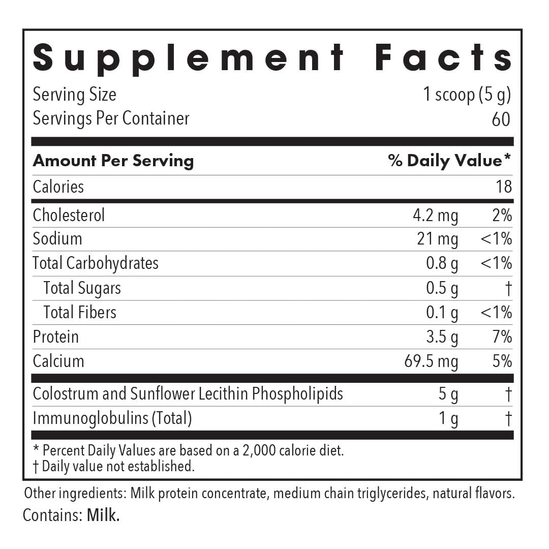 Allergy Research Group Phospholipid Colostrum Supplement - Colostrum Powder, Bovine Colostrum for Humans, Colostrum for Adults, Sunflower Phospholipids - 1 Container (60 Day Supply)