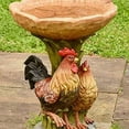 thumbnail image 3 of DPTALR Beautiful Sunflower Bird Bath Brown Pedestal Handmade For Outdoor, 3 of 5