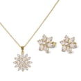 thumbnail image 1 of Set de Joyería para Mujer LuckyLy, Collar y Aretes con Zirconias, Modelo Gia dorado UNITALLA, 1 of 6