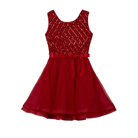 - Girl's Sequin Bow Dress