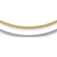 thumbnail image 1 of 14K Two-Tone 2mm With 2In Ext. Reversible Omega Necklace (16 X 2) Made In Italy sf2553-16, 1 of 5