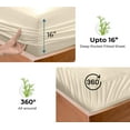thumbnail image 6 of Royale Linens Bamboo Fitted Sheet Queen Only - Cooling Queen Size Fitted Sheets For Bed - Deep Pocket Upto 16" - Organic Viscose Derived from Bamboo - Breathable &Silky Bottom Sheet (60x80 Inch,Sand), 6 of 9