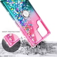 thumbnail image 4 of Compatible with Samsung Galaxy S23 Case(6.1 Inch), Girls Women Bling Liquid Floating Glitter Cute Case with Tempered Glass Screen Protector, Ring Holder & Wrist Strap, 4 of 4