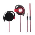 thumbnail image 4 of Universal 3.5mm Plug Wired Clip On Ear Sports Earphone Heavy Bass Headphone-Red, 4 of 5