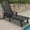 Black, variant on Uforic Outdoor Chaise Lounge Chair, Wide Armrest and Adjustable Backrest, Waterproof Resin Patio Lounger