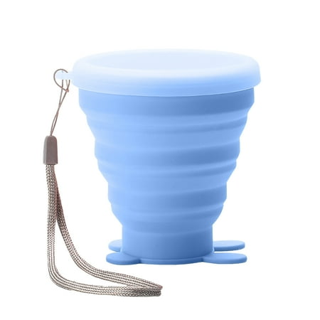 

KKCXFJX New Collapsible Travel Cup Silicone Folding Water Cups With Lids Reusable