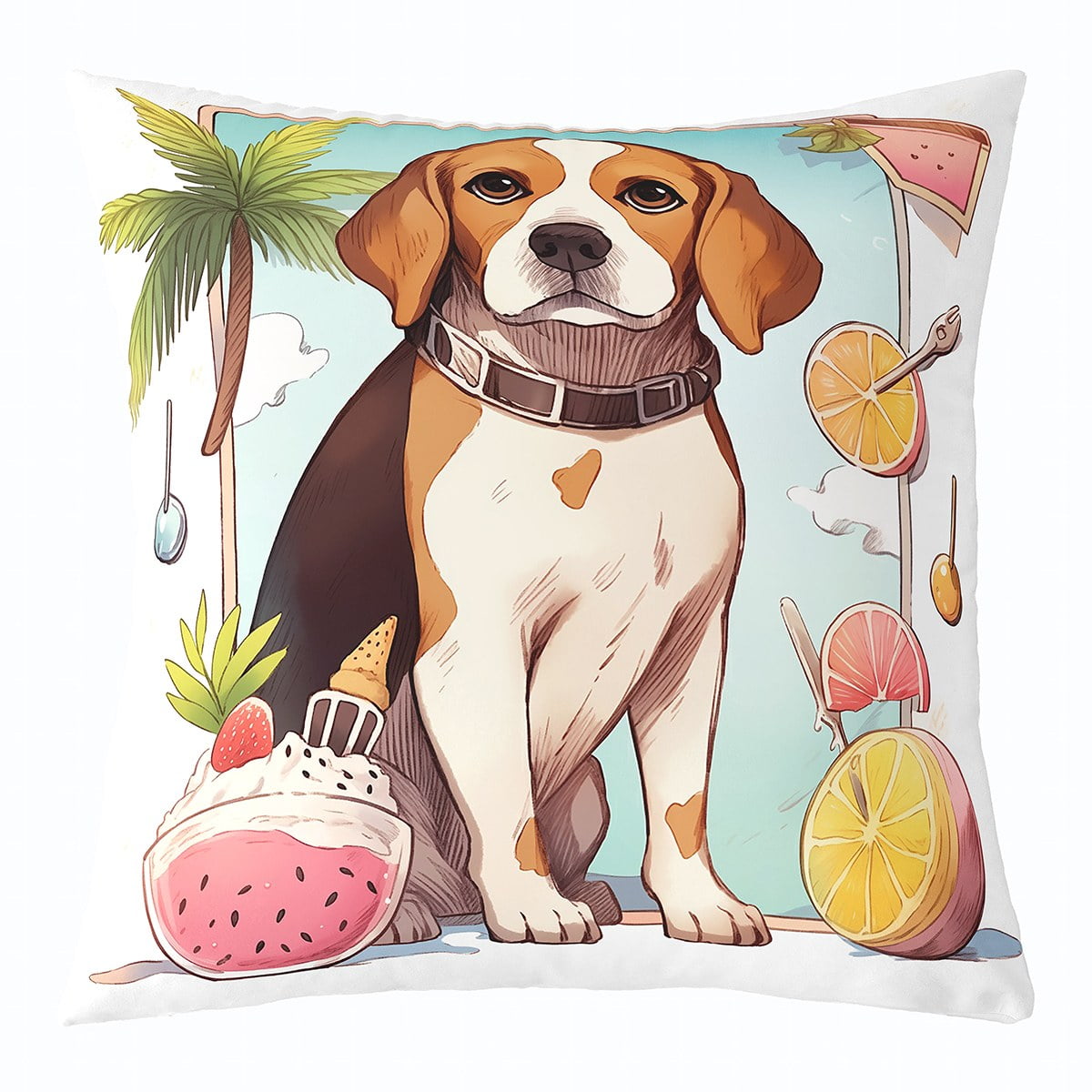 Dog throw pillow covers hotsell