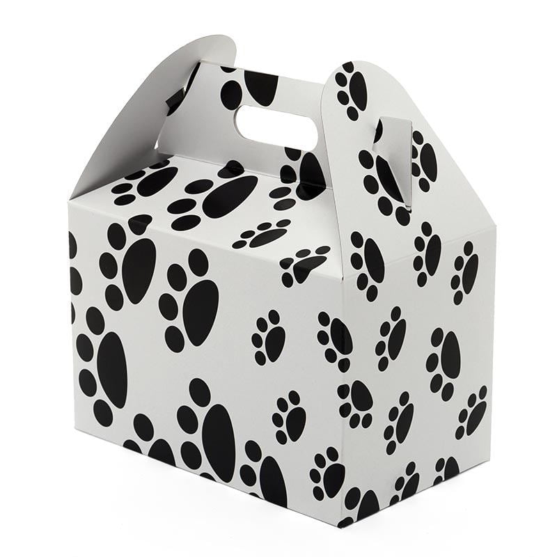 Paw Print Gable Boxes 8" X 47/8" X 5 1/4" Quantity 100 Width 4 7/8 by Paper Mart