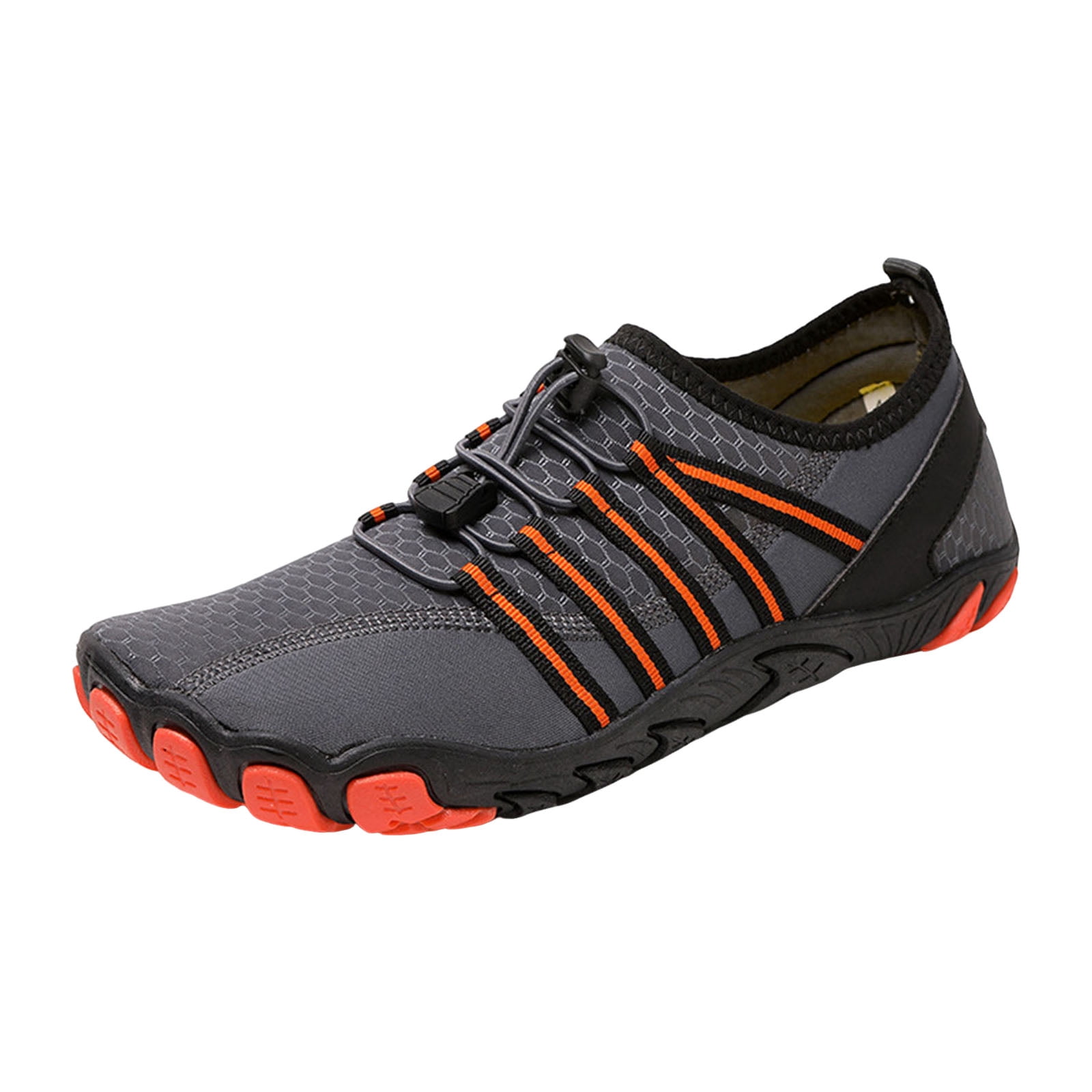 Barefoot Shoes Women Men Footwear Wide Toe Box Sneakers Running HIking Shoes Breathable Mesh Athletic Shoes Gray Size 10