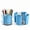 Blue, variant on 360° Rotating Pen Holder for Desk, Detachable Pencil Holder Pen Organizer, Plastic Pencil Cup Caddy with 5 Slots for Home Office Supplies, Pink