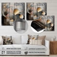 thumbnail image 4 of Designart "Abstract Harmony Shapes and Lines III" Abstract Marble Metal Wall Art Prints, 4 of 5