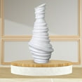 thumbnail image 4 of Jarrón nórdico de cerámica, jarrón de hilo, soporte para estudio, decoración de mesa artesanal, adorno Blanco L, 4 of 8