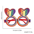 thumbnail image 3 of Qarigey Gafas de Fiesta Temática accesorios divertidos para fotos decoración orgullo fotografía carnaval Iris accesorios para gafas Type1 NO1, 3 of 6