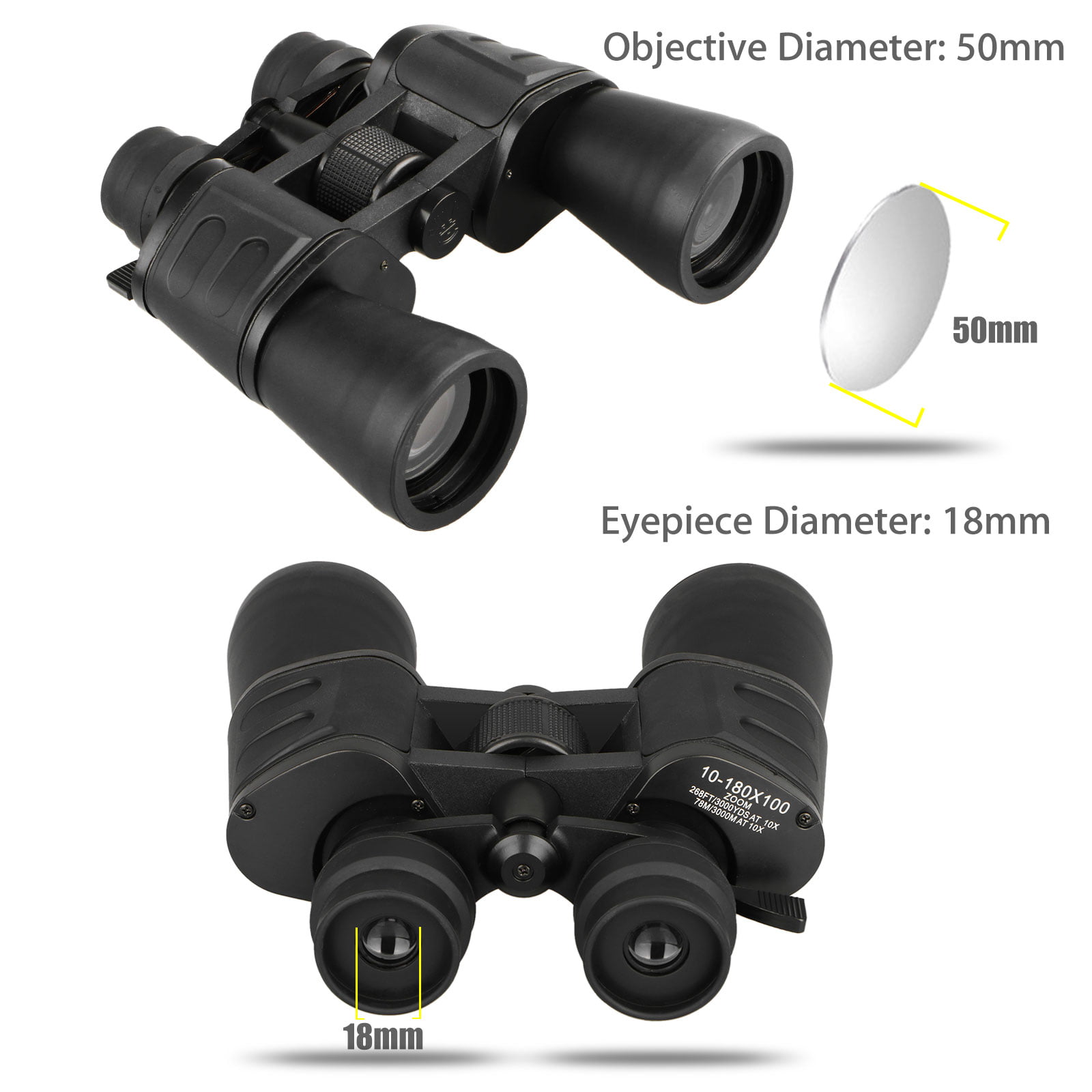 180X100 Zoom Day/Night Vision Outdoor HD Binoculars Hunting Telescope Case Set 