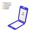 thumbnail image 4 of Uxcell 4.3"x2.8” Vertical Clear Window ABS ID Badge Holders with Lanyard Blue 4Pack, 4 of 6