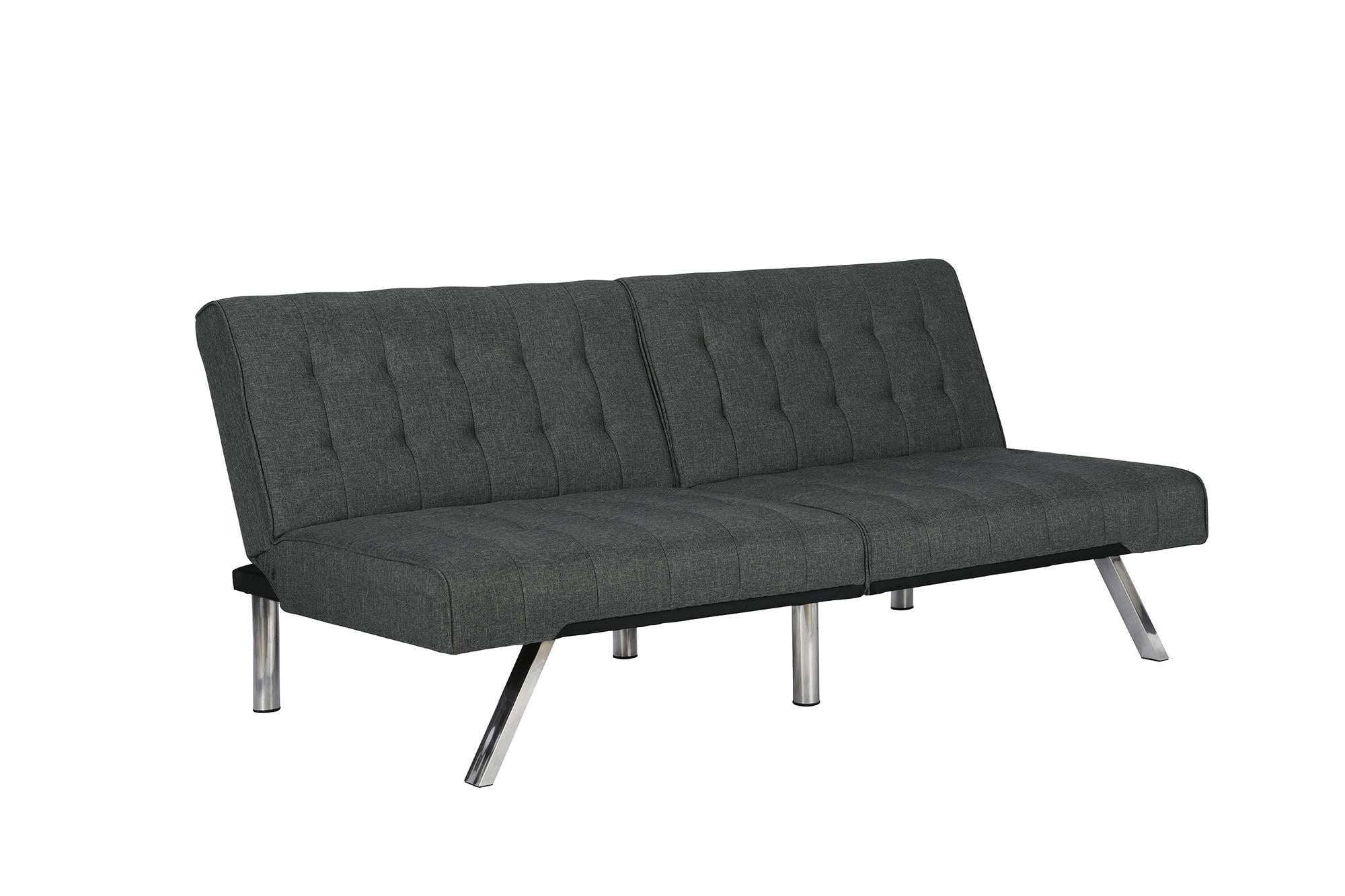 DHP Emily Convertible Futon, Gray Linen