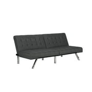 DHP Emily Convertible Tufted Futon Sofa, Gray Linen