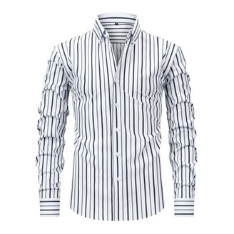 ETHAN Mens Long Sleeve Dress Shirts Slim fit Casual Button Down Business  Formal Shirt Emerald Green 5XL - Walmart.com