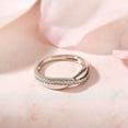thumbnail image 3 of Eclet Jewels 1.2 Ct Lab Diamond Round Cut Wedding Ring - 14K White Gold Plated Rings -Criss Cross Engagement Wedding Overlapped Diamond Ring - Proposal Delicate Rings - Causal Stacking Rings for Her, 3 of 8