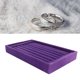 thumbnail image 1 of Caja Para Guardar Joyas, Resistente A Los Arañazos, Práctica Bandeja Multifuncional Para Almacenamiento De Anillos, 7 Ranuras, Gran Espacio, Terciopelo Suave, Apilable Para, 1 of 7