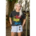 thumbnail image 4 of Faith Hope Love Happy Christian Women's Graphic T Shirt Tees Brisco Brands S, 4 of 6
