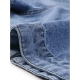 thumbnail image 6 of Agnes Orinda Women's Plus Size Denim Jacket Short Sleeves Button Down Cropped Jean Jackets 1X Gray Blue, 6 of 7