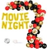 Movie Night Balloon Garland Arch Kit for Hollywood Oscar Themed Event, Movie Theatre Time Party Decorations