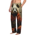 thumbnail image 2 of Balery Jungle Meditating Panda print Men's Pajama Pants,Ultra Lightweight Pjs,Lounge Pant-Medium, 2 of 9