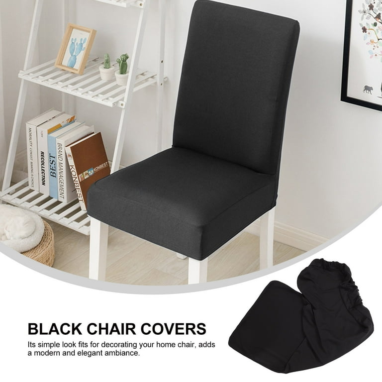 Black Chair Covers Spandex Chair Slipcovers Banquet Chair Covers Universal Stretch Chair Slipcovers Protector for Wedding and Party