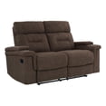 thumbnail image 4 of Home Square 3-Piece Set with Glider Recliner & Loveseat & Sofa in Cobra Brown, 4 of 11