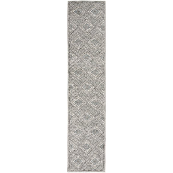 Nourison Concerto Distressed Contemporary Grey/Ivory/Blue Area Rug